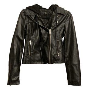 Forever 21 vegan leather moto jacket, size small, NWT